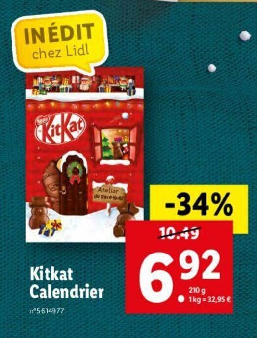 KITKAT  CALENDRIER 85 G