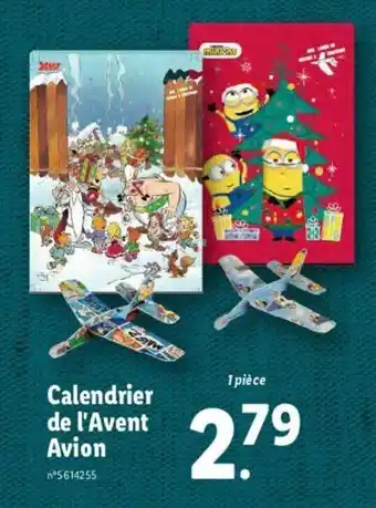 Lidl Calendrier de l'avent avion offre