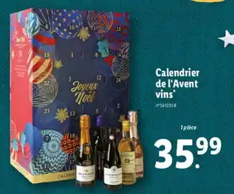 Calendrier de l'avent vins