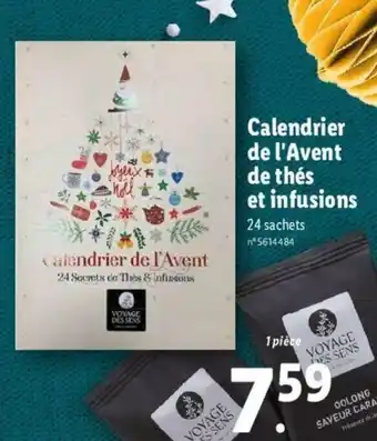 Lidl Calendrier de l'avent de thés et infusions offre