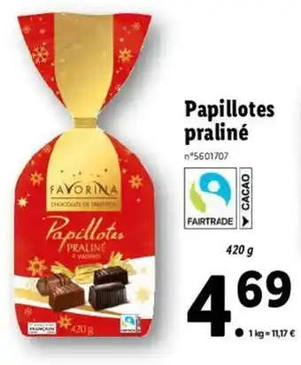 Lidl Papillotes praliné offre