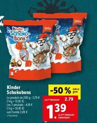 Lidl Kinder schokobons offre