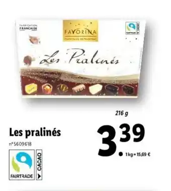 Lidl Les pralinés offre