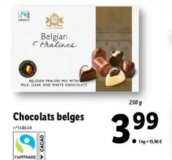 Lidl Chocolats belges offre