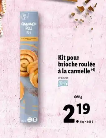 Lidl Kit pour brioche roulée à la cannelle offre