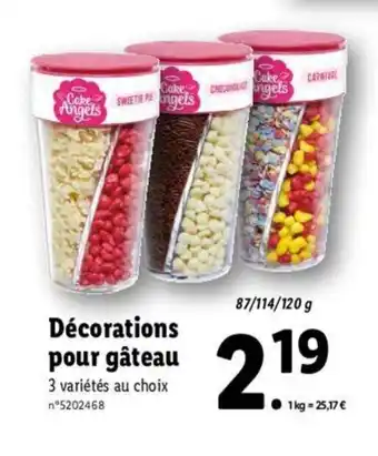 Lidl Décorations pour gâteau offre