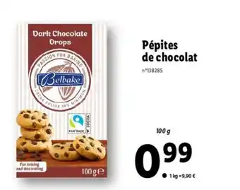 Lidl Pépites de chocolat offre