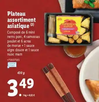 Lidl Plateau assortiment asiatique offre
