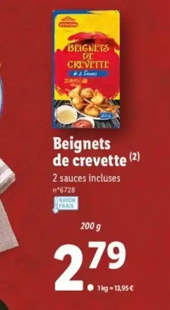 Lidl Beignets de crevette offre