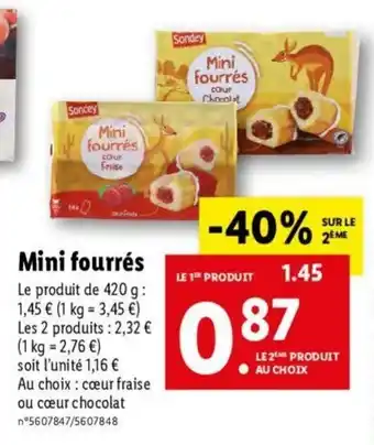 Lidl Mini fourrés offre