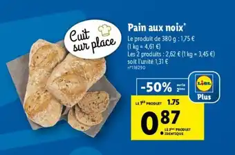 Lidl Pain aux noix offre