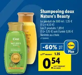 Lidl Shampooing doux nature's beauty offre