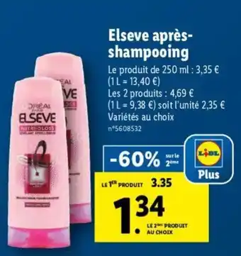 Lidl Elseve après-shampooing offre