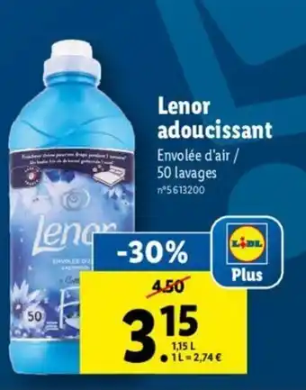 Lidl Lenor adoucissant offre