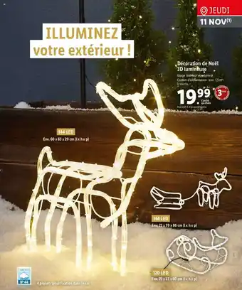 Décoration de noël 3D lumineuse