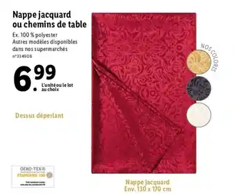 Lidl Nappa jacquard ou chemins de table offre