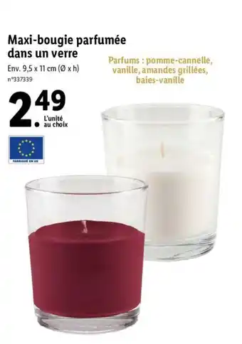 Lidl Maxi-bougie parfumée dans un verre offre