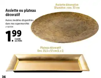 Lidl Assiette ou plateau décoratif offre