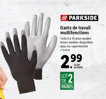 Lidl Gants de travail multifonctions offre
