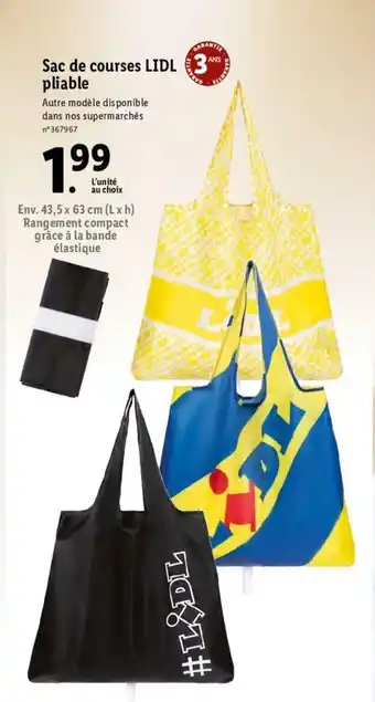 Sac de courses LIDL pliable