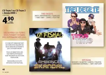 Lidl CD team 1 ou CD team 2 année 2000 offre