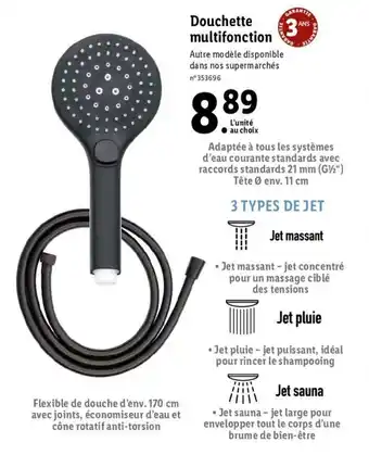 Lidl Douchette multifonction offre