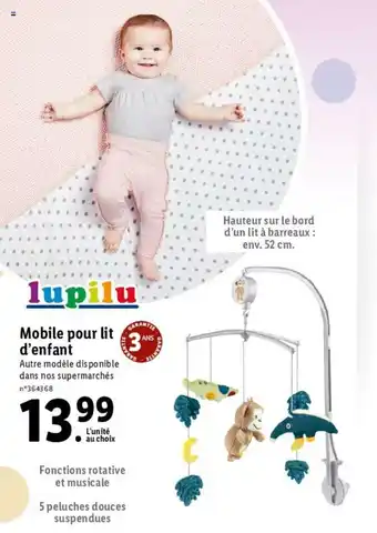 Lidl Mobile pour lit d'enfant offre