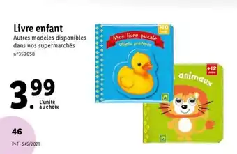 Lidl Livre enfant offre