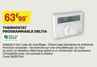 Thermostat programmable deltia
