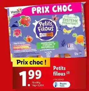 Lidl Yoplait - petits filous offre