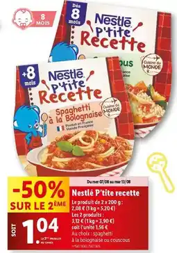 Lidl Nestlé - p'tite recette offre
