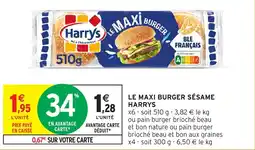 Intermarché LE MAXI BURGER SÉSAME HARRYS offre