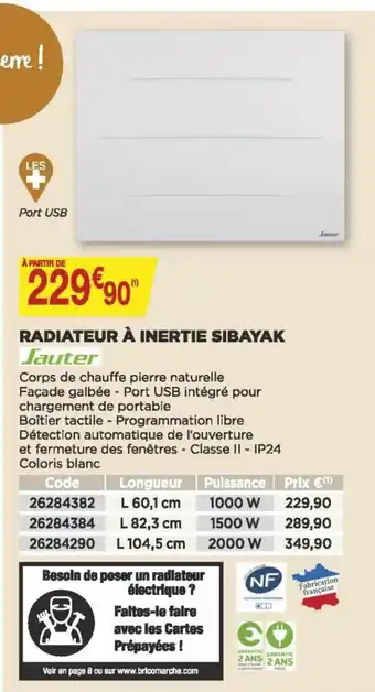 Radiateur à Inertie Sibayak