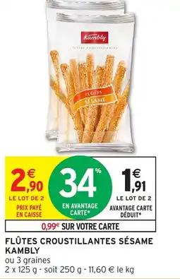 FLÛTES CROUSTILLANTES SÉSAME KAMBLY