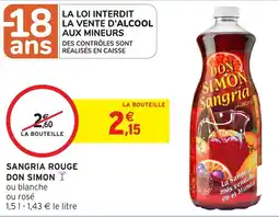 Intermarché SANGRIA ROUGE DON SIMON offre