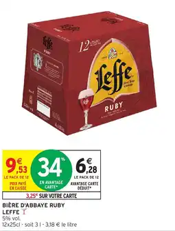 Intermarché BIÈRE D'ABBAYE RUBY LEFFE offre