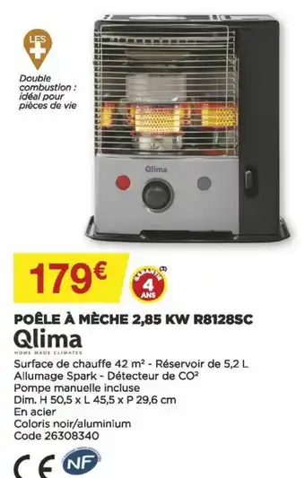Bricomarché Poêle à mèche 2.85 KW R8128SC offre