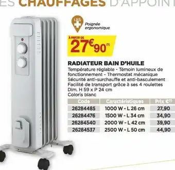 Bricomarché Radiateur Bain d'Huile offre