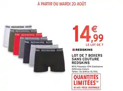 Intermarché LOT DE 7 BOXERS SANS COUTURE REDSKINS offre