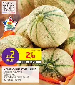 Intermarché Hyper MELON CHARENTAIS JAUNE offre