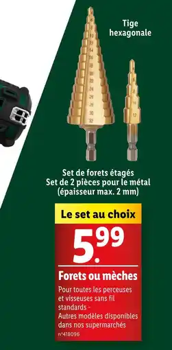 Lidl PARKSIDE Forets ou mèches offre