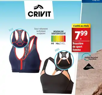 Lidl CRIVIT Brassière de sport femme offre