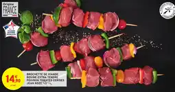Intermarché Hyper BROCHETTE DE VIANDE BOVINE EXTRA TENDRE POIVRON TOMATES CERISES JEAN ROZÉ offre