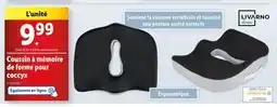 Lidl LIVARNO home Coussin à mémoire de forme pour coccyx offre