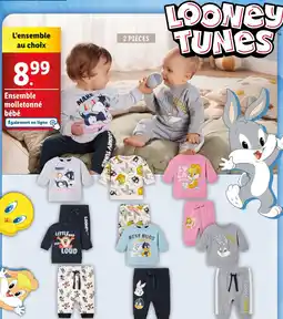 Lidl LOONEY TUNES Ensemble molletonné bébé offre