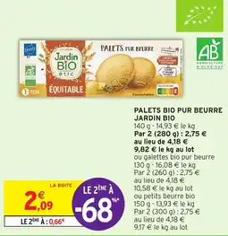 PALETS BIO PUR BEURRE JARDIN BIO