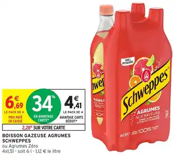 Intermarché Hyper BOISSON GAZEUSE AGRUMES SCHWEPPES offre