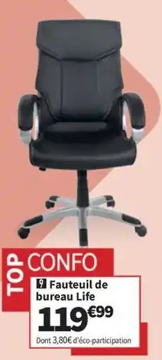 Conforama Fauteuil de bureau Life offre