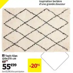 Conforama Tapis Gips 120x170 cm offre