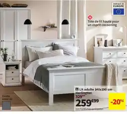 Conforama Lit adulte 140x190 cm Harlington offre